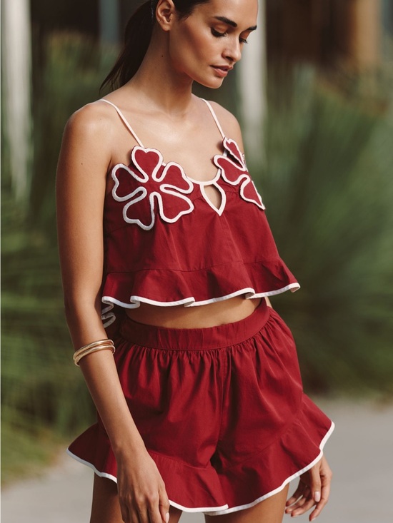 Anthropologie Tops - Celandine Bondi Bloom Graphic Floral Crop Tank